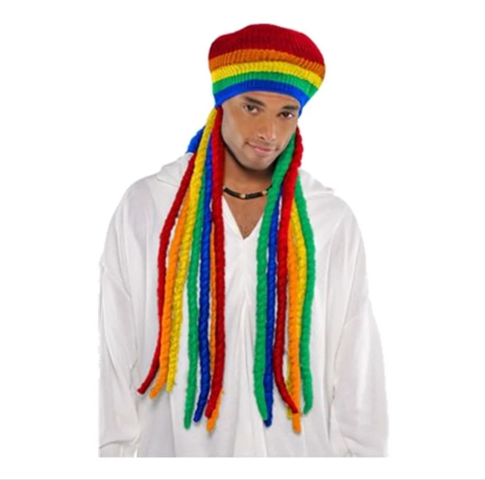 Rainbow Dreadlocks Halloween Costume Wig